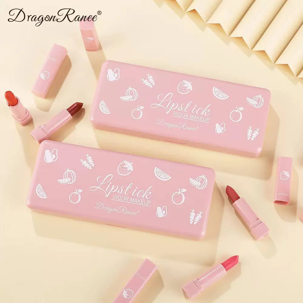 ست رژ لب مات 10 عددی دراگون رانی مدل Lipstick Vigor Makeup