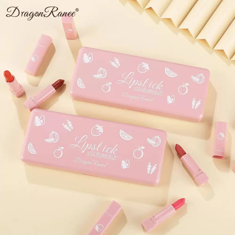 ست رژ لب مات 10 عددی دراگون رانی مدل Lipstick Vigor Makeup