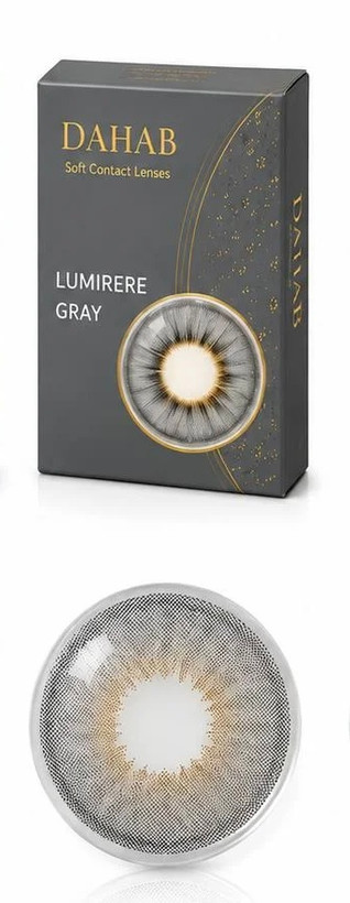 لنز رنگی دهب سری لومیر و کت آی طوسی لومیر (LUMIRERE GRAY